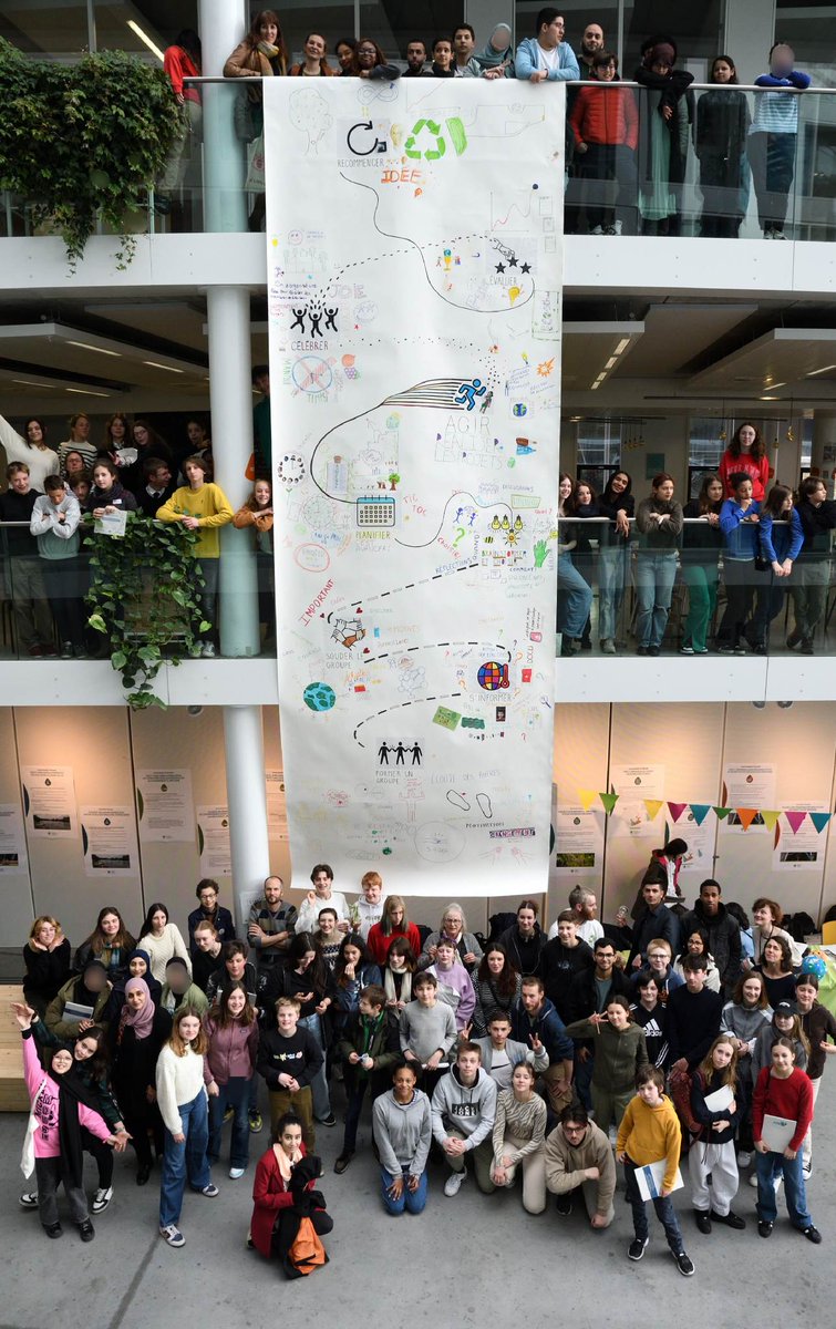 📢Aujourd'hui + de 180 élèves de 18 écoles secondaires à #Bruxelles ont présenté leurs projets environnementaux ! Des défis écologiques interclasses, des potagers, composts, une friperie, des conférences-climat... les activités étaient variées. Infos👉bit.ly/4cREM0Z