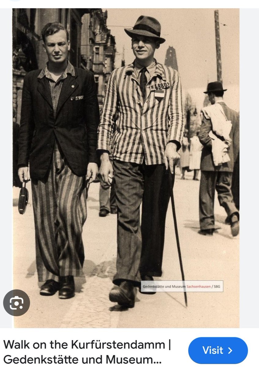 Remarkable photo of two freed Sachsenhausen Jewish prisoners walking in Berlin in 1945 sachsenhausen-sbg.de/en/collection-…