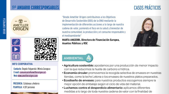 ♻️ @AmetllerOrigen se compromete al cuidado del medio ambiente con su ecodiseño de envases, eligiendo opciones sostenibles para minimizar el impacto ambiental. Conoce su estrategia en el #AnuarioCorresponsables2024 👉 bit.ly/3Pa3Gic