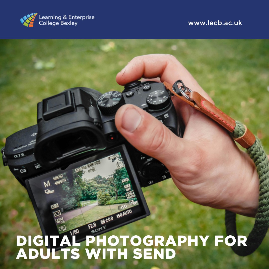 Digital Photography for Adults with SEND at @LECBexley Starting Monday, 22 April 2024, 10:00 - 12:30 10 Week Programme For more information & how to enrol: buff.ly/3vO8G5C #Bexley #SEND @LBofBexley