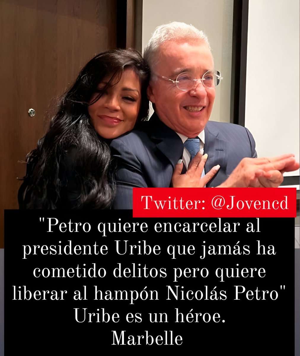 🚨ÚLTIMA HORA🚨 Marbelle es la mejor cantante del país y defiende al presidente Uribe. @Marbelle30 rechaza al dictador Petro. PETRO DICTADOR! URIBE ES INOCENTE! PETRO LE MINTIÓ AL CAUCA! RETWEET 🔁 SI QUIERES PARO NACIONAL CONTRA PETRO #DescontrolEs #Ferxxocalipsis #FueraPetro