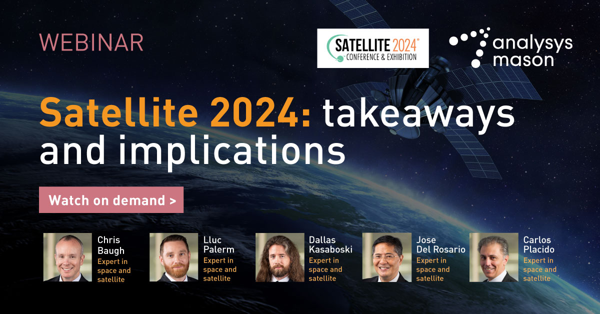 Analysys Mason (@analysysmason) on Twitter photo Did you miss our Satellite 2024 webinar? Watch now on demand: bit.ly/49t2vBz
<a href="/SATELLITEDC/">SATELLITE x GovMilSpace</a> #SATShow #Satellite2024 Did you miss our Satellite 2024 webinar? Watch now on demand: bit.ly/49t2vBz
<a href="/SATELLITEDC/">SATELLITE x GovMilSpace</a> #SATShow #Satellite2024
