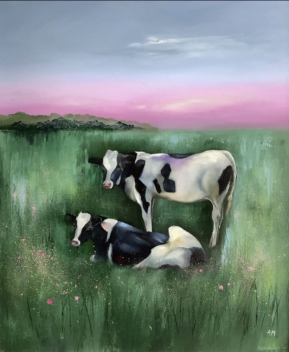 Alison McIlkenny Meadow Cows Oil Painting 23.6” x 19.7 Framed artwork500.co.uk/product/meadow… 📩 PM For Further Enquiries 🚚 Free Postage Throughout the UK 📲 Klarna, Clearpay Options Available #belfastblogger #belfast #northernireland #belfastcity #ireland #niblogger #visitbelfast