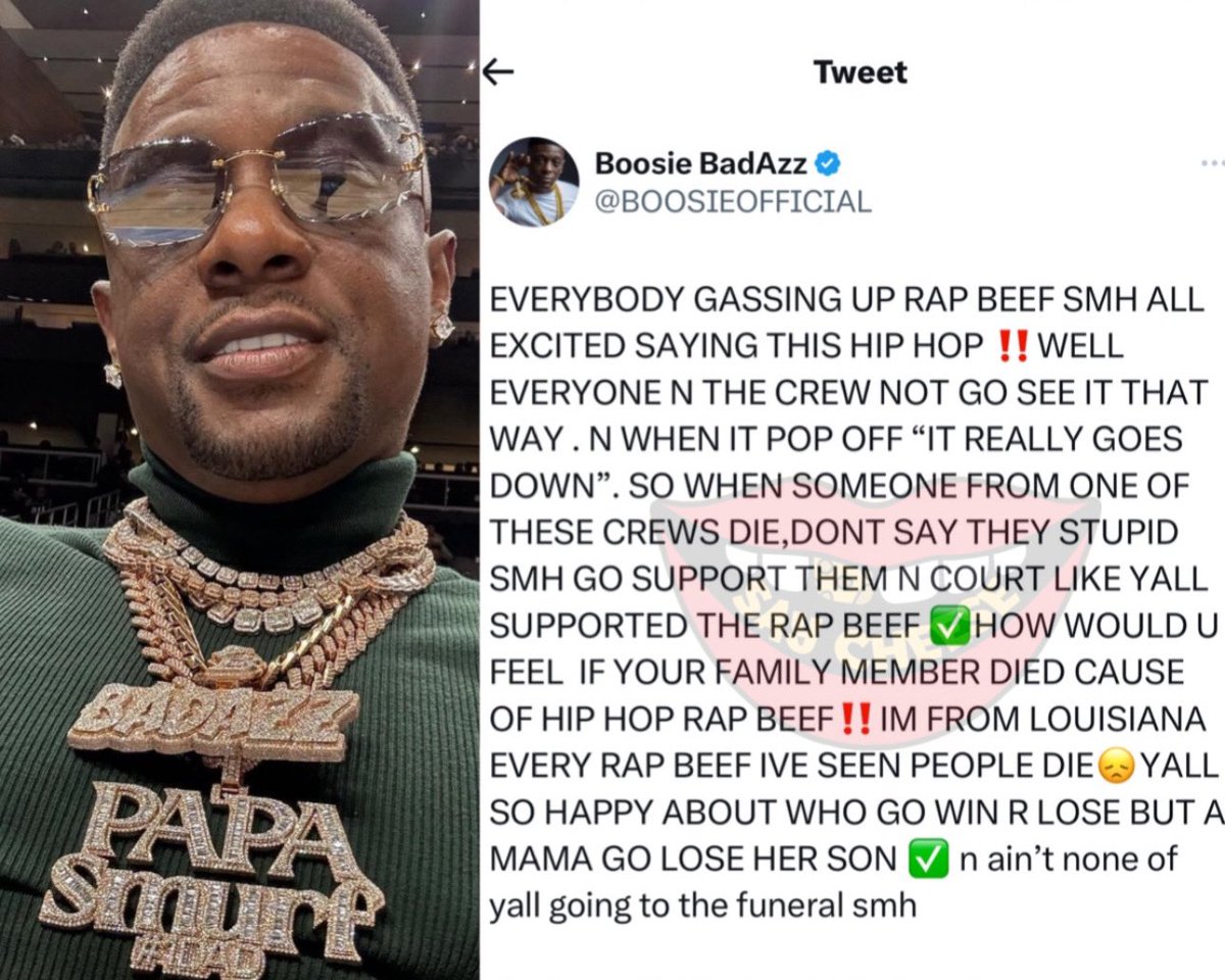 Boosie speaks on people hyping up rap beef and calling it hiphop: “When someone from one of these crews die don’t say they stupid smh go support them in court”