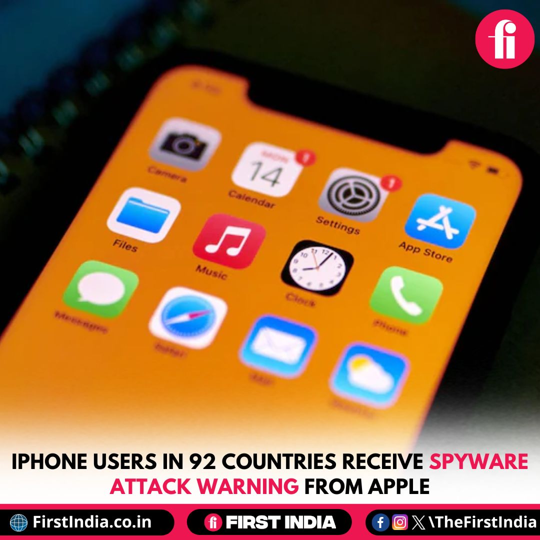 IPhone users in 92 countries receive spyware attack warning from Apple

More: firstindia.co.in/news/world-new…

#Apple #Spyware #Cybersecurity #Alert #MercenarySpyware #TargetedAttack #iPhone #Security #TechNews