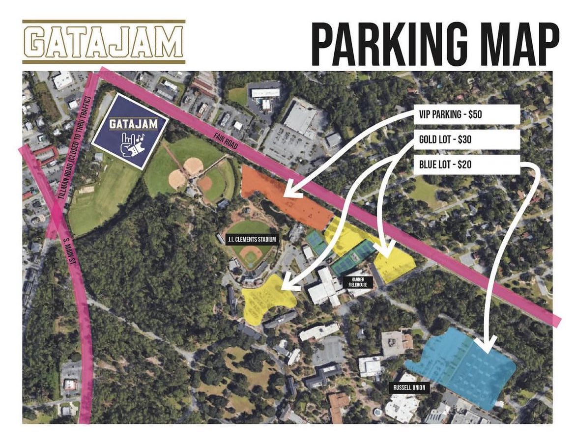 Got your tickets? Parking is available NOW at gatajam.com! 🚘