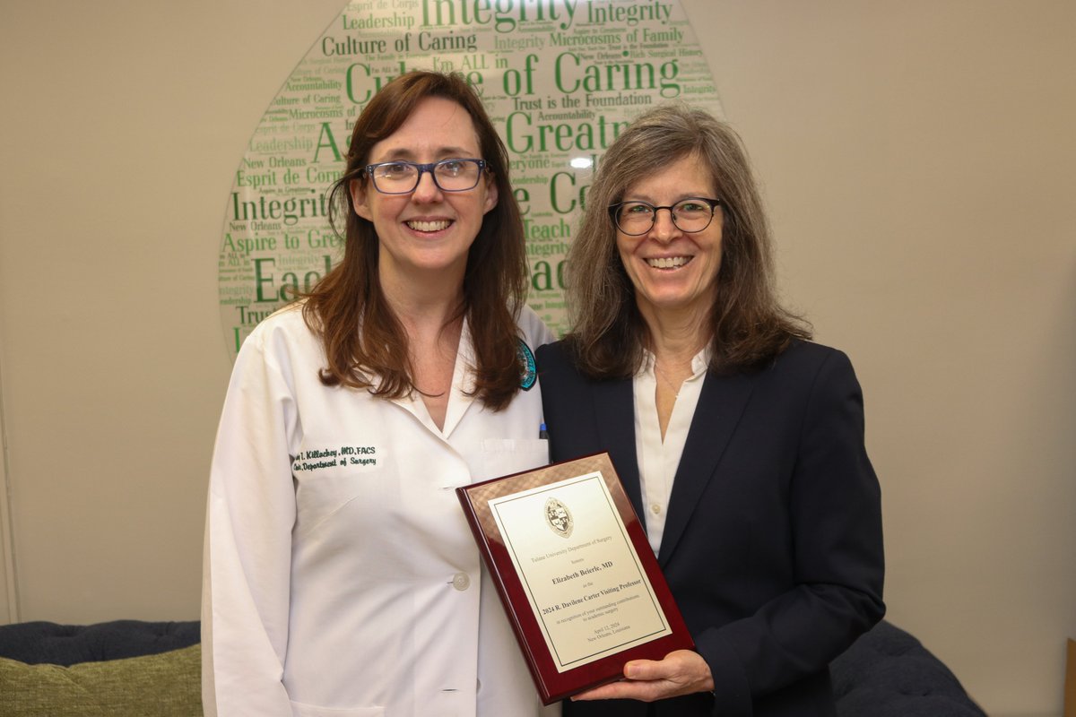 Dr. Elizabeth Beierle presented the annual R. Davilene Carter Lectureship on April 12, 2024. Dr. Beierle presented a captivating lecture on 'Reconsidering Therapeutic Approaches for Hepatoblastoma.' #TulaneSurgery #womensurgeons #girlpower