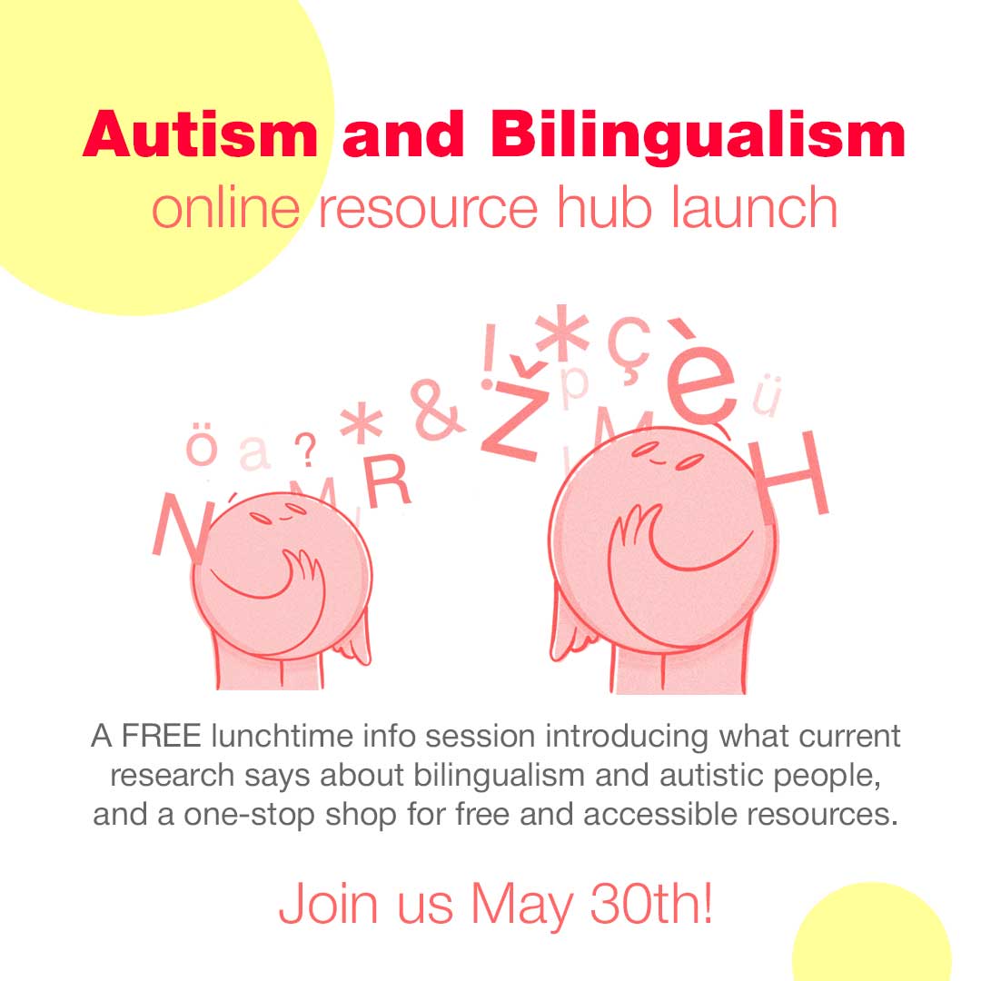 (other) BIG DAY📢 Are you a #bilingual parent of an #autistic child? Join a free online 1h launch event of our open-access info hub on #autism #bilingualism: edin.ac/3UhLbvf Teaser: - talks by researchers, professionals, autistic bilinguals - info hub tour See you there!