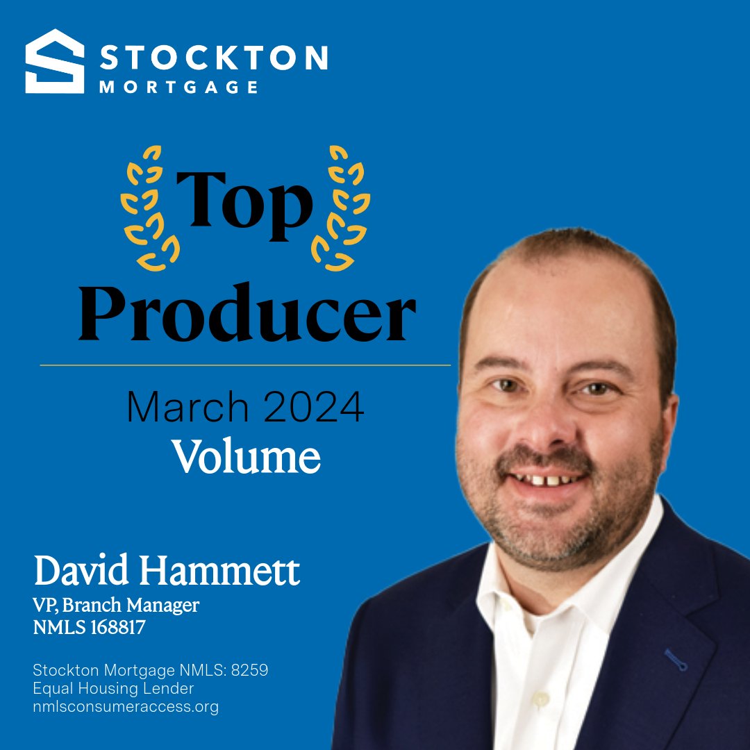 🎉 Congratulations, David Hammett! 🎉 We're thrilled to announce that David has clinched the title of Stockton Mortgage's #2 top volume producer for March 2024! 🌟 Your dedication and hard work truly shine through, David. Keep soaring to new heights! 🚀 #TopProducer #Stockton ...