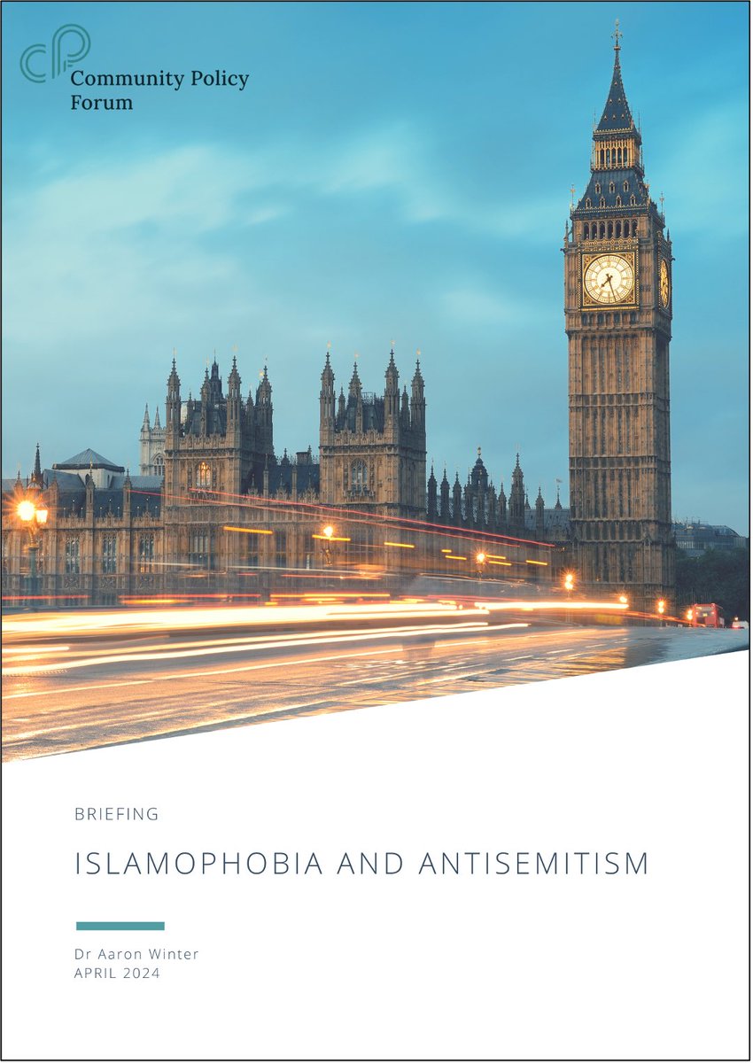 Community Policy Forum (@policycommunity) on Twitter photo 🔔 LATEST BRIEFING
<a href="/aaronzwinter/">Aaron Winter</a> explores the rise in #Islamophobia & #antisemitism since 7th October, particularly how antisemitism has been conflated with anti-zionism to delegitimise democratic expressions of pro-Palestinian solidarity 🧵 (1/5)
👉 bit.ly/islamophobia-a… 🔔 LATEST BRIEFING
<a href="/aaronzwinter/">Aaron Winter</a> explores the rise in #Islamophobia & #antisemitism since 7th October, particularly how antisemitism has been conflated with anti-zionism to delegitimise democratic expressions of pro-Palestinian solidarity 🧵 (1/5)
👉 bit.ly/islamophobia-a…