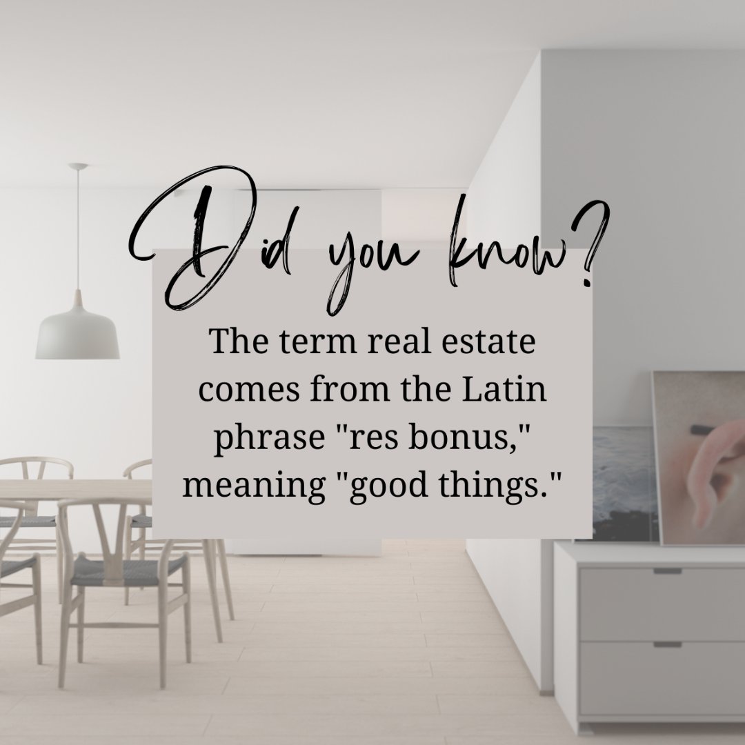 Dive into the exciting history of 'real estate': Explore how the Latin words 'res bonus' evolved into our modern idea of property and valuable things! 🏡🌟 #didyouknow #funfact #realestatefacts #goodthings #latin #realestate #buyproperty