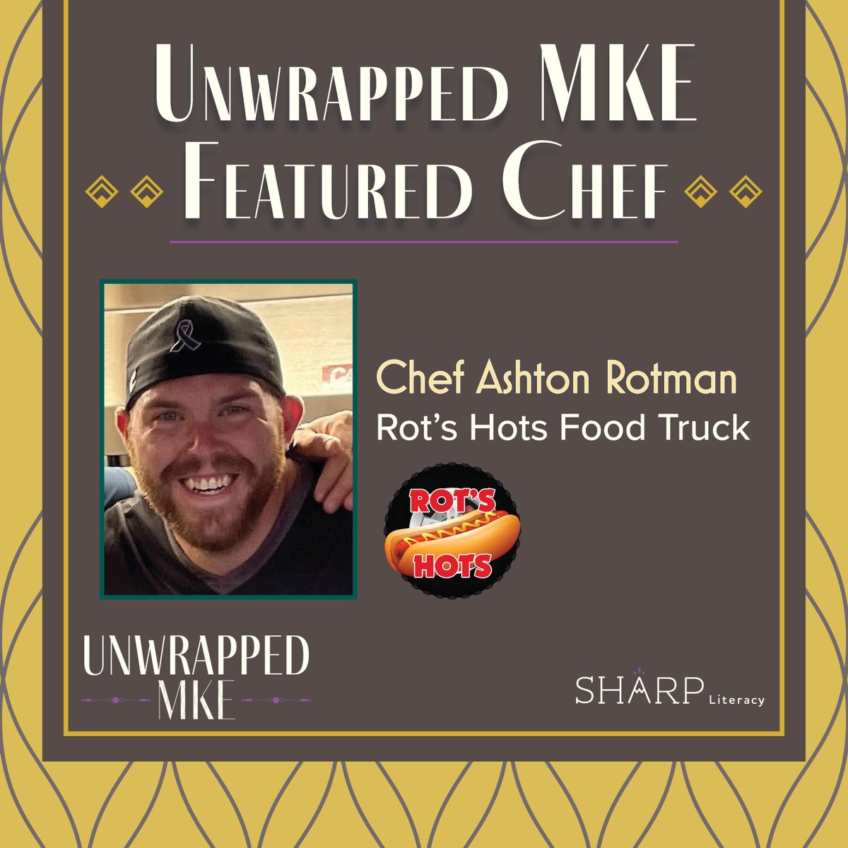 We are excited to have @ashton_rotman return to Unwrapped MKE! Ashton is owner and chef of Rot’s Hots Food Truck, local food truck with a modern take on the Chicago-style hot dog. Enjoy Chef Rotman’s McDonald’s based dish at Unwrapped MKE! Get your tickets to Unwrapped MKE today!