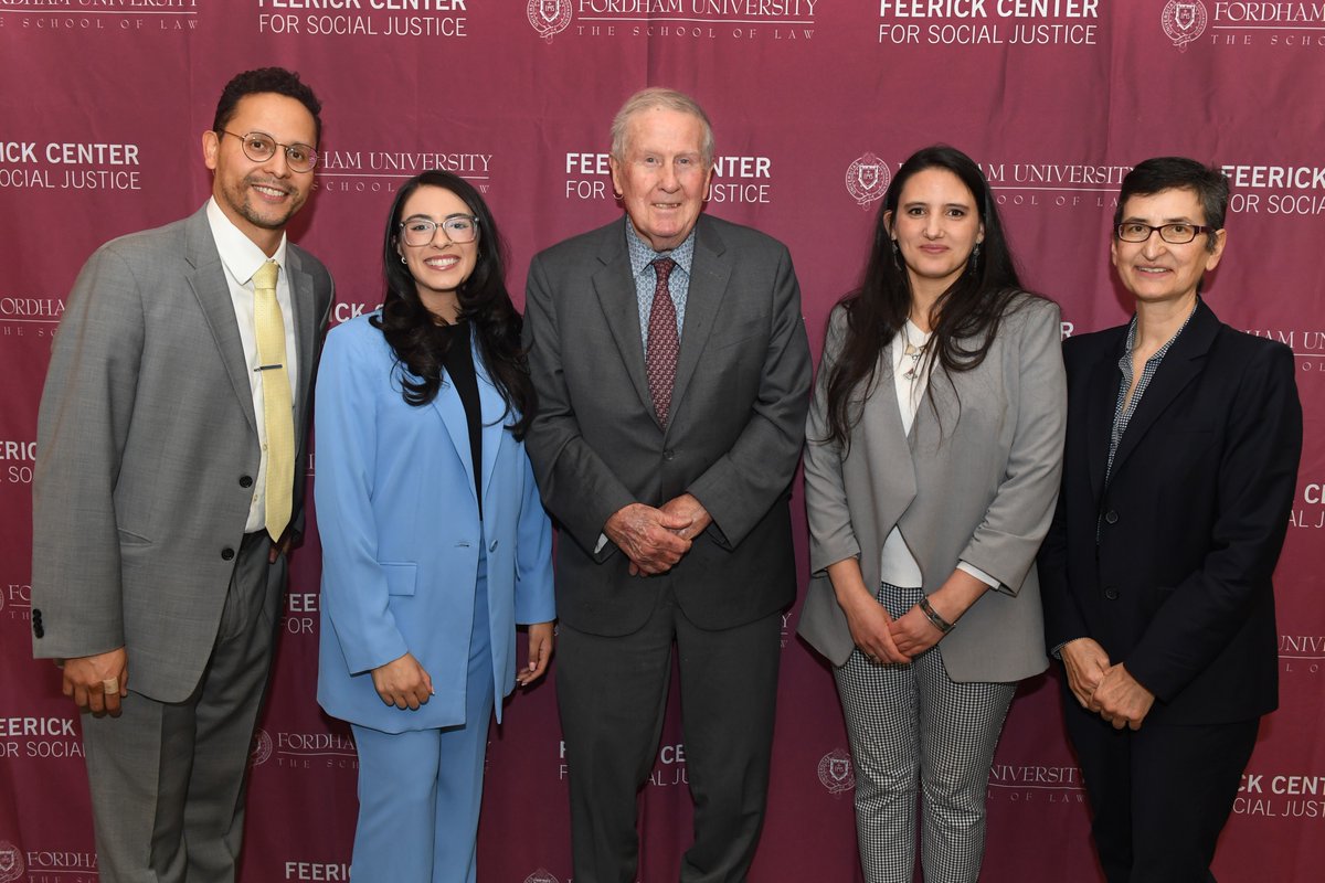 Congratulations to Fordham Law student Thanina Haddadi, LL.M. ’24 and Fordham Law alumna Julia Tedesco ’23 who were each honored with the Feerick Center for Social Justice’s 'Defender of the Dream' Awards. Learn more: bit.ly/3VVJt3V