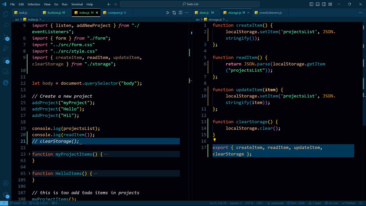 ✅ Days 94 and 95 of the #100DaysOfCode challenge.

🛠 Implemented local storage functionality in the project and addressed numerous bugs encountered during the process

🐞 Spent time debugging and refining the local storage implementation for improved performance and reliability