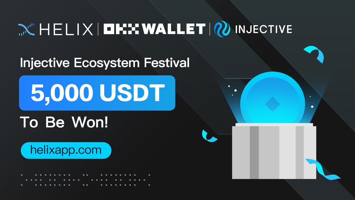 🧬 Helix is participating on the 2nd wave of @injective's Ecosystem Festival campaign with @okxweb3! Follow the 3 steps below for a chance to earn 5,000 USDT 👇 okx.com/activities/okx…