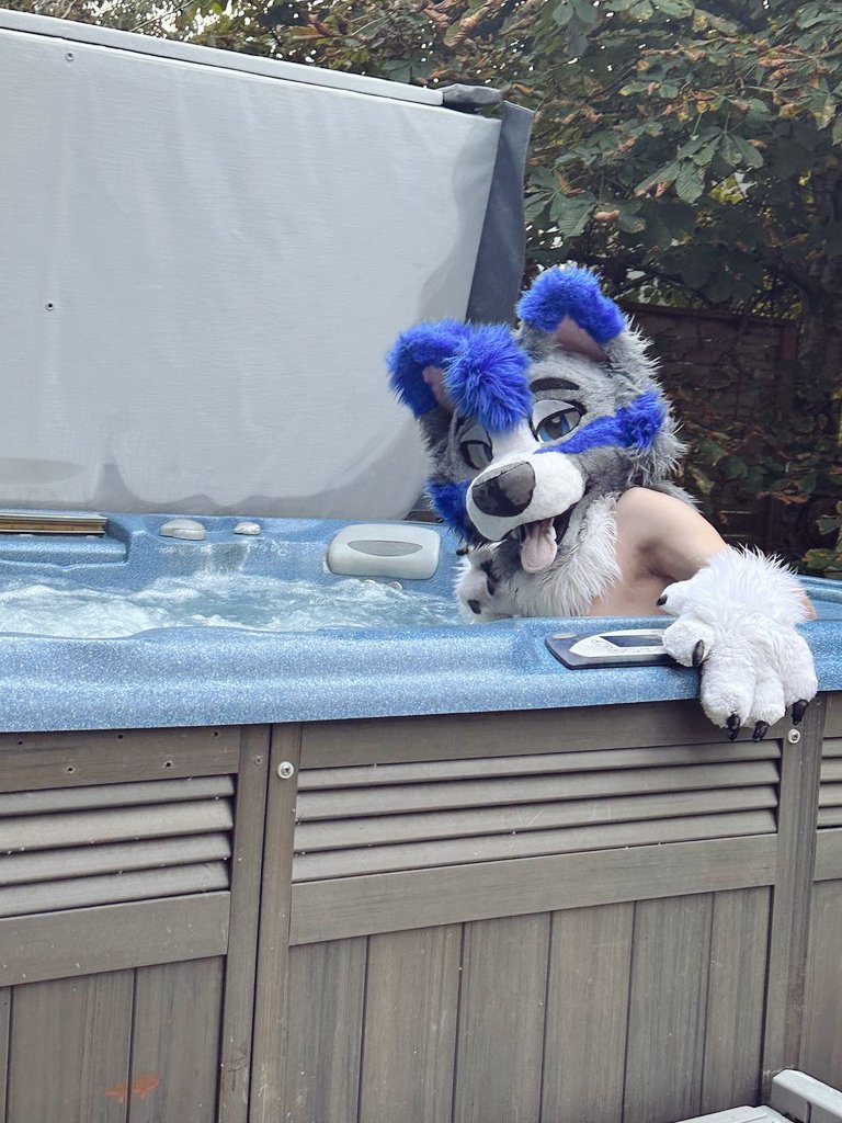 What you doing there. Come join me 💙 #FursuitFriday