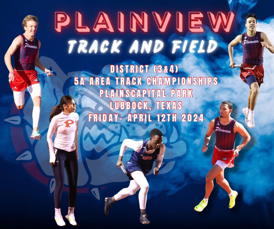 Big day! Shoutout to the Area Qualifiers. Field Events got rolling at 10. 3200 at 11. Running finals will start at 4pm! Come out to Lubbock and support the Bulldogs! #TBW