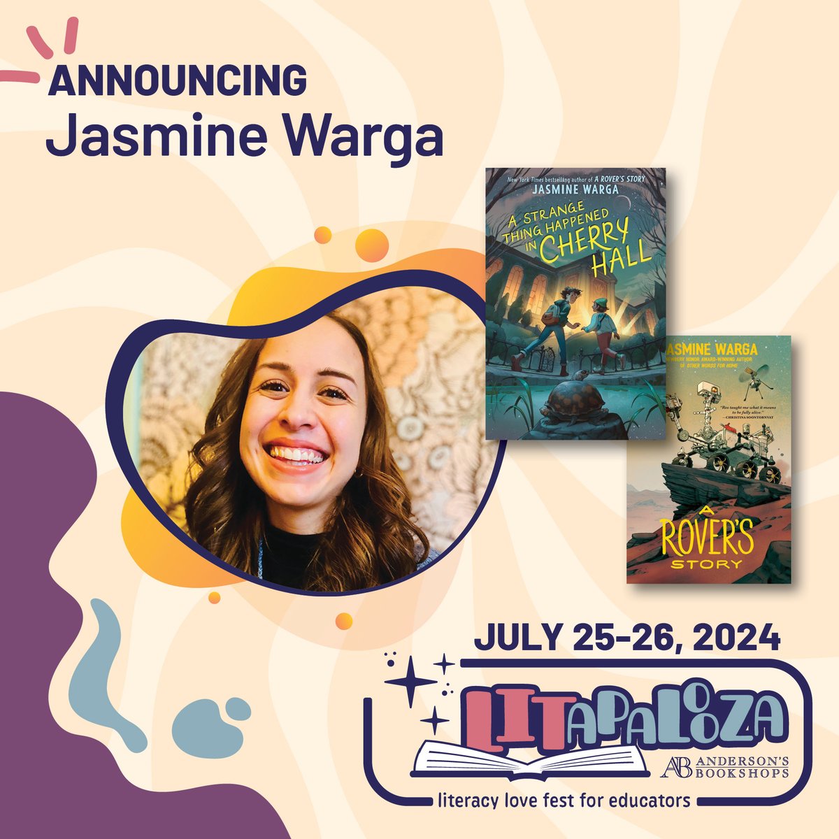 #LITfriday means more author announcements! YOU can meet Jasmine Warga when you attend our lovefest for literacy - LITapalooza! Spend two days learning at this educator-focused conference! REGISTER HERE: LITapalooza2024.eventcombo.com