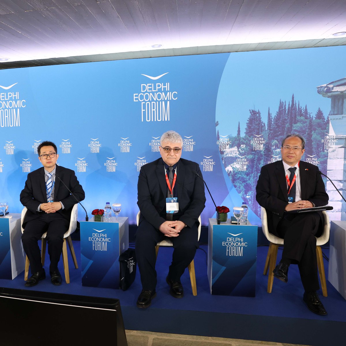 Day 3️⃣ of @delphi_forum IX: 'The Great Transition' is underway! Prof. Nektarios Tavernarakis, Chairman of Board of Directors @FORTH_ITE,Chair of the @EITeu, participated in today’s panel discussion“How can China-EU partnerships accelerate a transition to global sustainability”!
