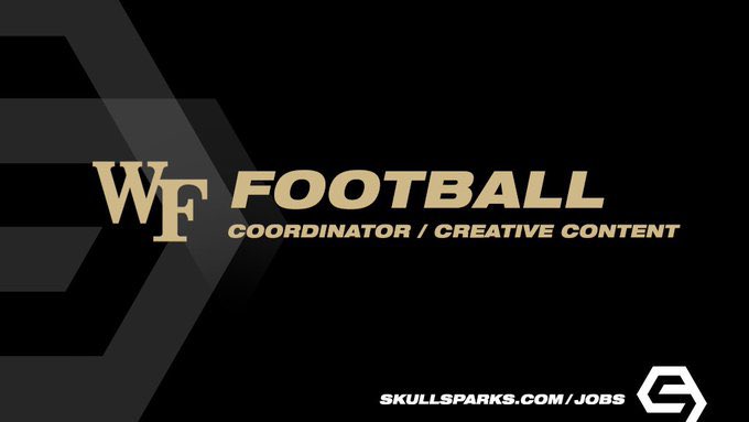 Opportunity with @WakeFB Coordinator of Creative Content Winston-Salem, North Carolina tinyurl.com/4rzj8k25 SkullSparks.com/jobs