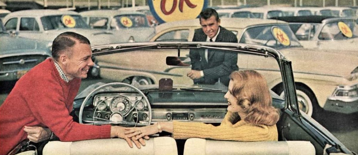 She: 'I always dreamed of an older man who drove a second-hand Chevrolet. Rod Serling on the hood is just a bonus!' 1957 Chevrolet, Chevrolet OK Used Cars. #dating #relationships #vintage #vintagelove