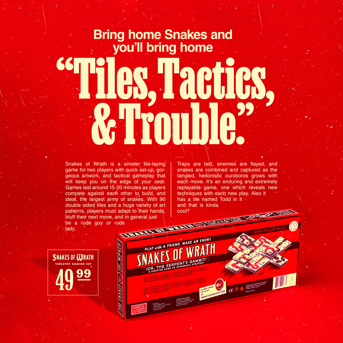 Tiles, Tactics, Troubles, and Todd SnakesOfWrath.com