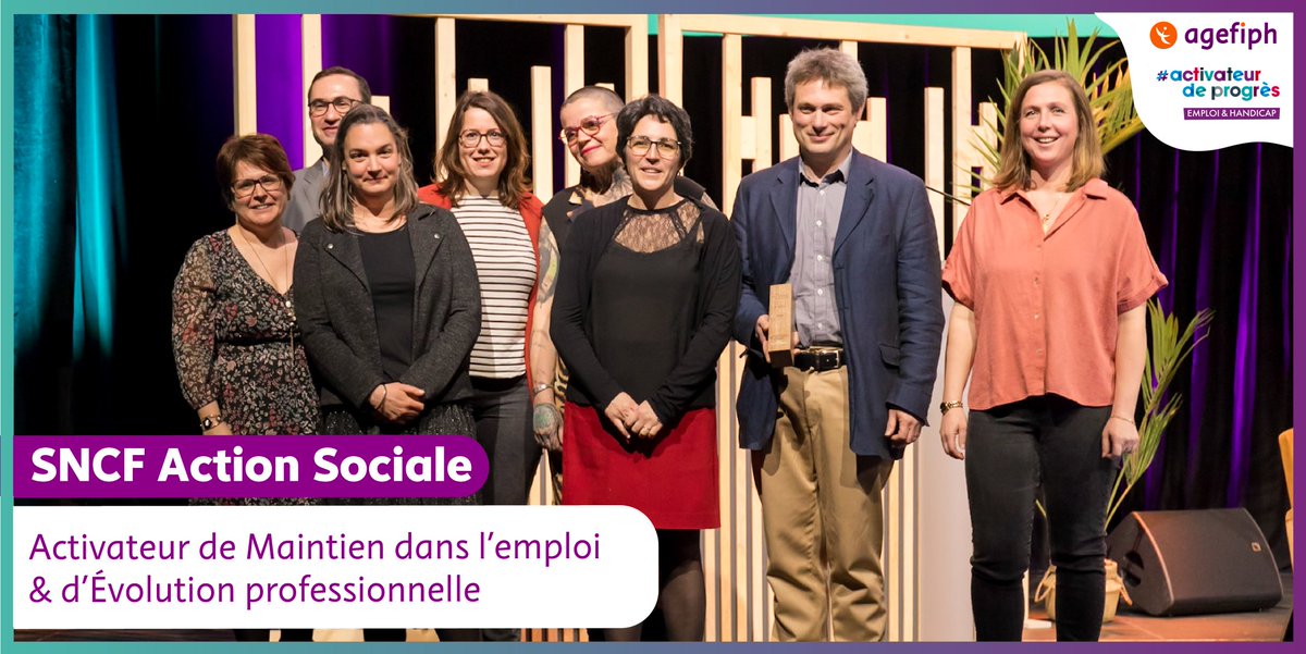 #ActivateurdeProgres : Félicitations à SNCF Action Sociale qui remporte le prix activateur de maintien dans l’emploi et d’évolution professionnelle ! 👏 Découvrez leur projet et ses bienfaits sur les employés porteurs d’un handicap : youtube.com/watch?v=ite86D……… #Handicap #Emploi