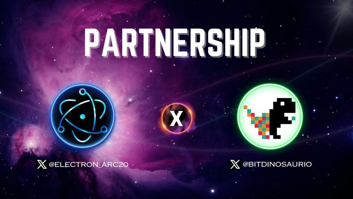 🎉Thrilled to announce our partnership with #Electron ARC20 @Electron_ARC20 ! As an ecological blockchain data observer, @bitdinosaurio is deeply honored to collaborate on driving innovation and sustainability within the ecosystem. We're excited for what the future holds! ⚡️🦖