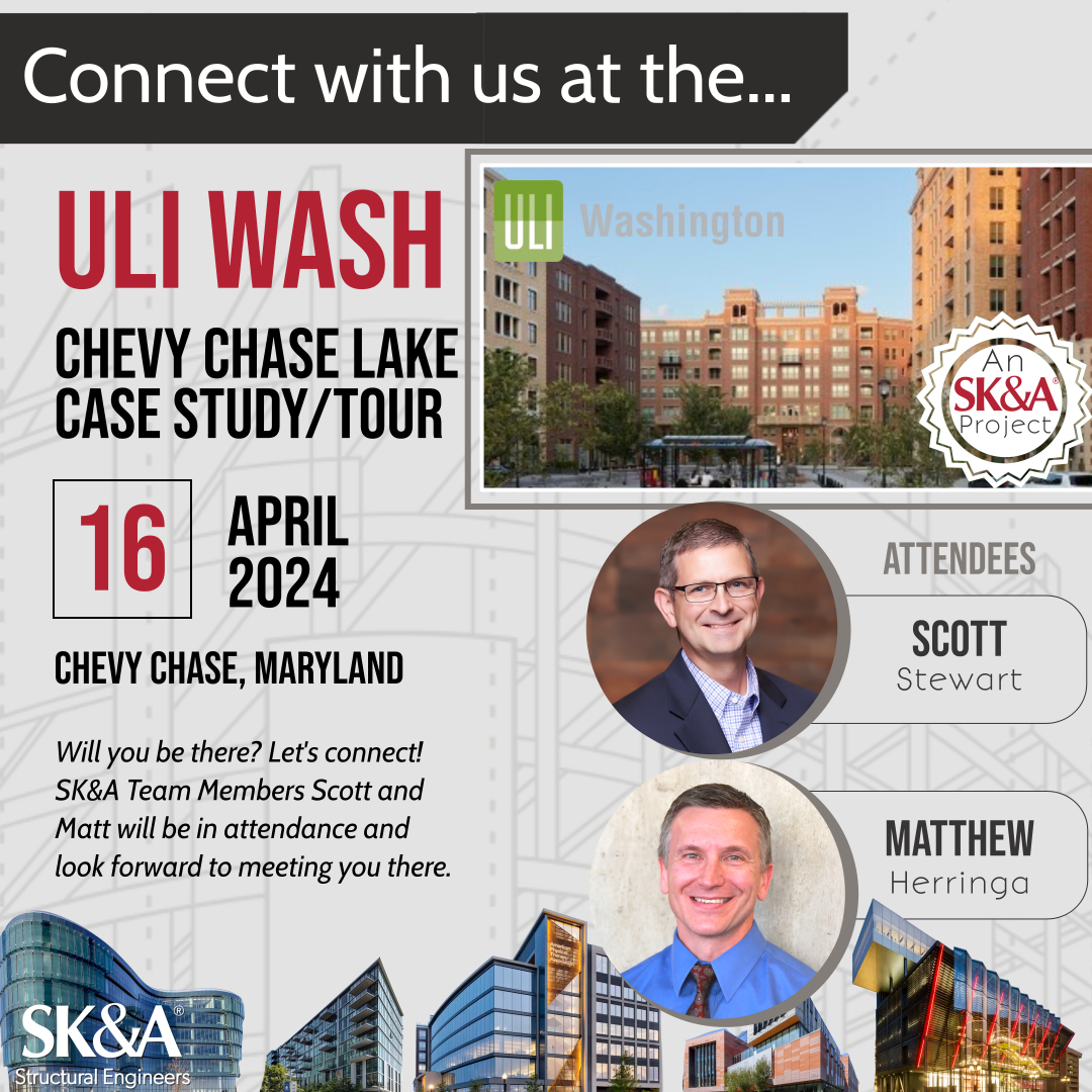 Join us for this ULI Washington event, which includes a tour of the SK&A-engineered apartment building The Claude (learn more: skaengineers.com/projects/the-c…)

#structuralengineering #structuralengineers #mixedusedevelopment