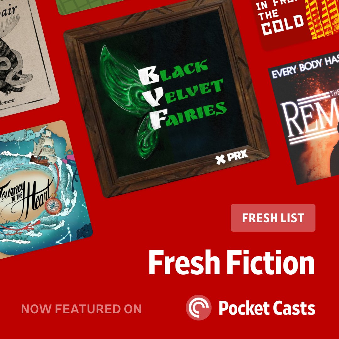 Great news! Black Velvet Fairies (@BVelvetFairies) is featured in @PocketCasts new playlist 'New in Fiction!'