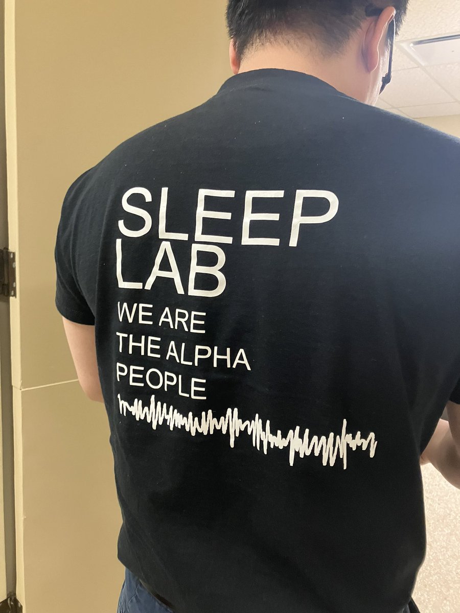 Spotted: polysonographer technologist Seng rocking an apt T-shirt for a Sleep Disorder Centre staff member 😂😴
