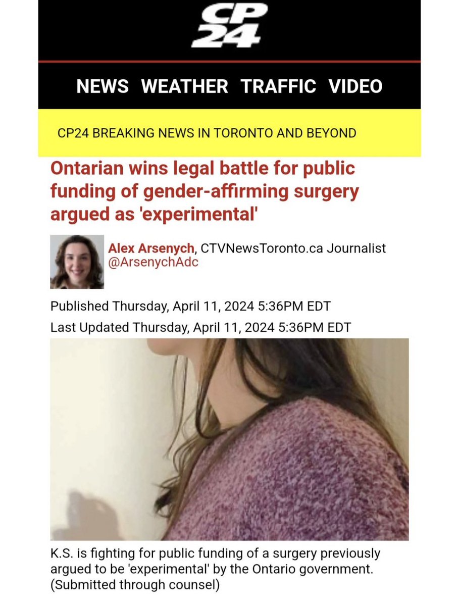 Unbelievable. 

This person won a court battle in Ontario to have his gender surgery covered by the Canadian government/taxpayers. 

Here’s the kicker… he is not cutting off his penis, he’s adding a vagina so he can have both. 

What judge in their right mind would approve this?…