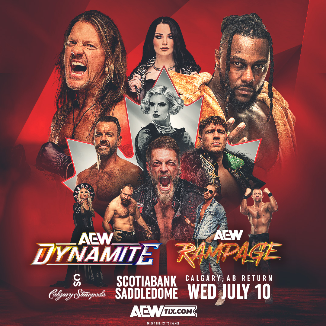 #AEW is returning to Calgary, Alberta with the debut of #AEWDynamite LIVE &amp; #AEWCollision on Wednesday, July 10th as part of Canada’s iconic <a href="/calgarystampede/">Calgary Stampede</a> at the Saddledome!

Tickets are ON SALE NOW!
🎟 AEWTIX.com