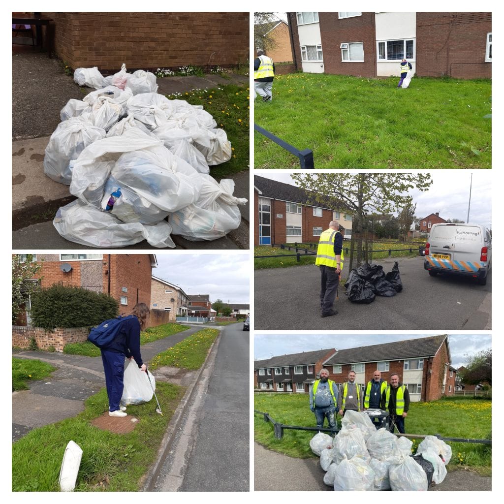 Fantastic support from the community of Stanney Grange today in #ellesmereport . Thanks @Go_To_Liberty @ForHousing for teaming up with residents and partners to spruce up the neighbourhood 🌳 🌞 🌴