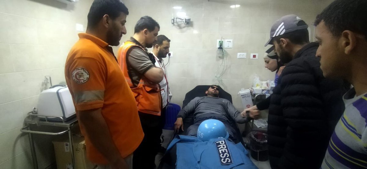 BREAKING: Injuries among innocent Palestinian civilians in an Israeli airstrike targeting a gathering of people in Nusseirat refugee camp in central Gaza.