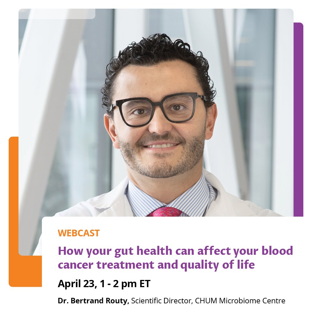Join us for a free webcast with Dr. @BertrandRouty to learn about #guthealth and its important role in #bloodcancer treatment, in the first #webcast of LLSC’s 2024 Innovation in Research series > 📅 Tues April 23, 1-2PM ET 🔗 Register to secure your spot! bit.ly/48jOiGE
