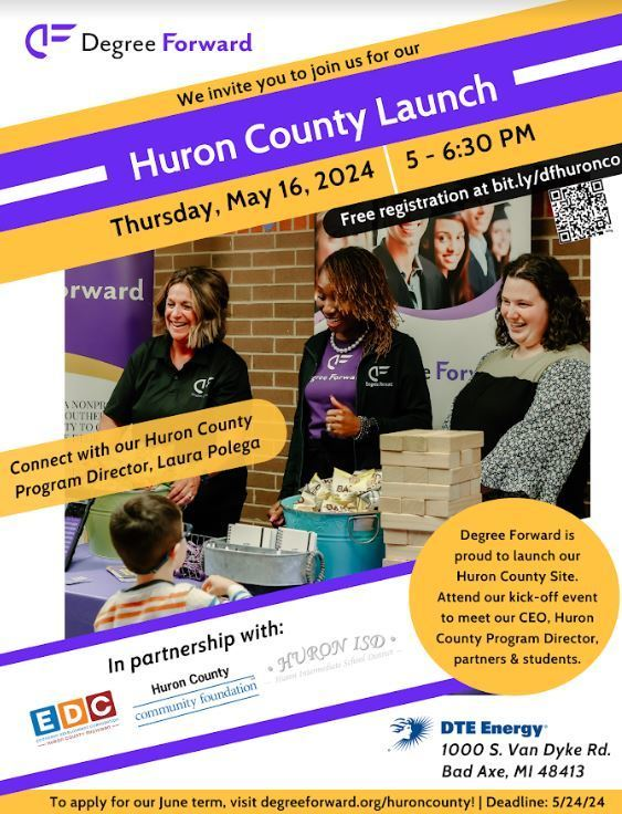 Are you looking to get your Associate's or Bachelor's degree in Communication, Business Management, or Healthcare Management? Check out this event for any senior or adult in Huron County!