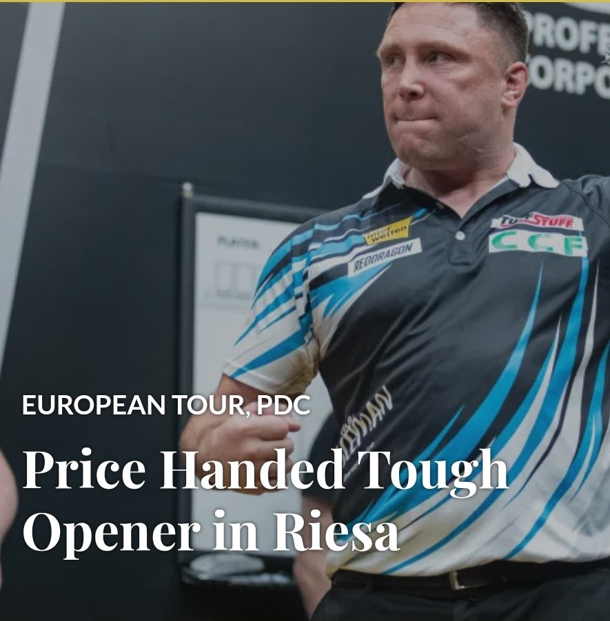 🎯🇪🇺 | Price Handed Tough Opener in Riesa This weekend’s action sees reigning champion Price bidding to retain the title, with world number one Luke Humphries chasing back-to-back European Tour titles #TheOfficialVoiceOfDarts ↪️dartsworld50.com/2024/04/11/pri…