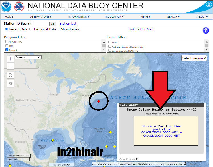 🛟🛟 BOUY Update! We have many different type of Buoys that measure everything you can think of BUT with that said This image show that the ONLY #Tsunami Buoy that protects #NewYork and the Northeast coast has been offline since April 8th. THE DAY OF THE #solareclipe What…