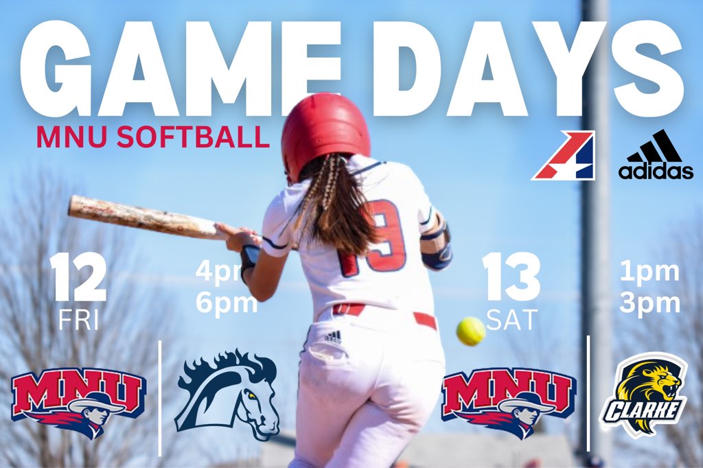 MNU Softball is on the road this weekend against Mount Mercy and Clarke! #rollneers