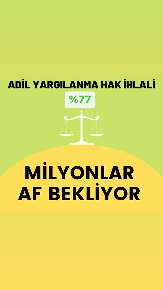 Yargıda Yapılan Haksızlıklara Reformlar Yargı Paketleri Çözüm Olamıyor ‼️ Haksızlıkların Giderilmesi İçin⬇️ Milyonlar AFBekliyor @RTErdogan @yilmaztunc @AKPartiTBMMGrup @avabdullahguler @eczozgurozel @MhpTbmmGrubu @chptbmm @TBMMGenelKurulu