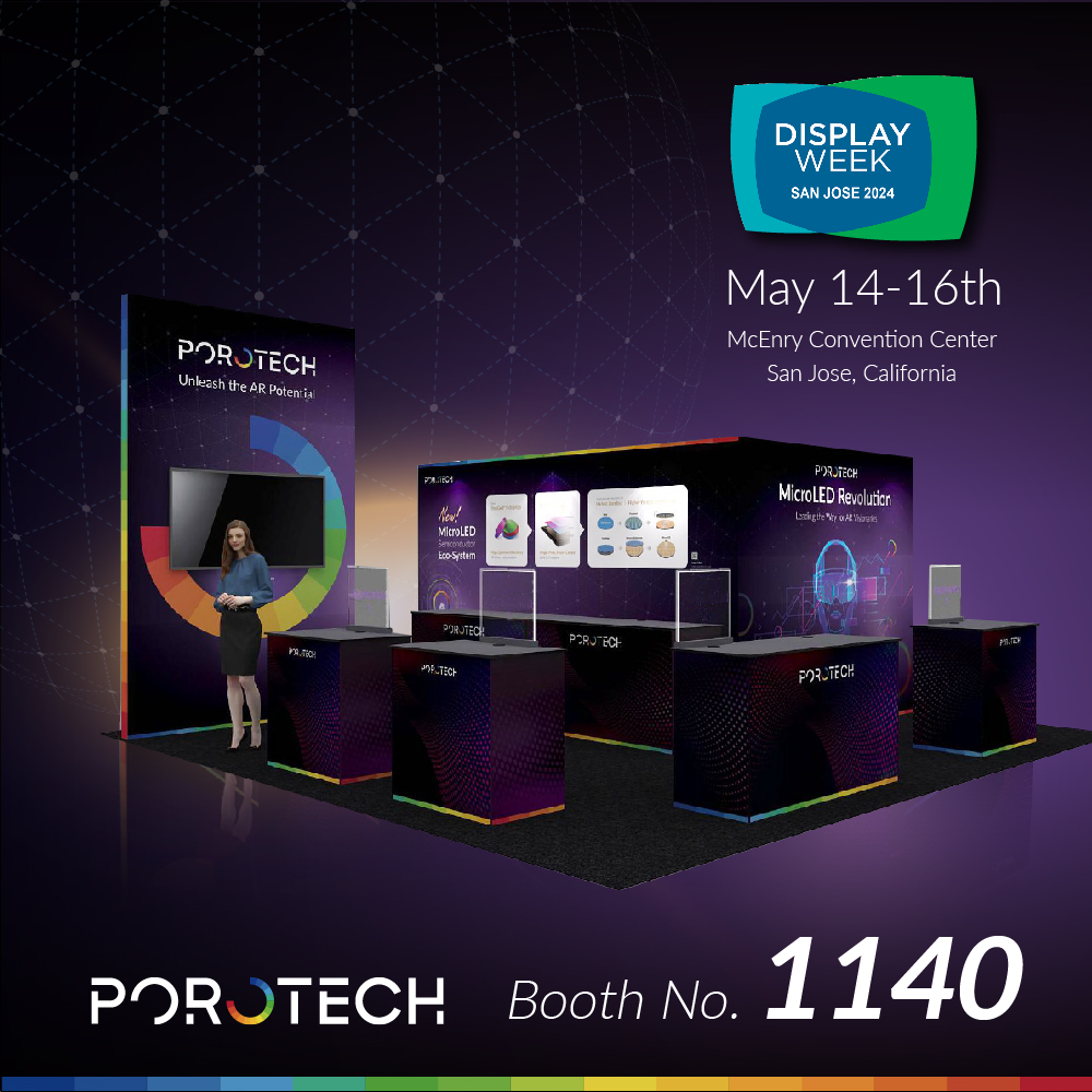 Join #Porotech at the #SID #Displayweek2024 to discover the latest advancements in display technology and witness Porotech's innovative MicroLED solutions firsthand!😉 🔸Date : D14-16th, May 🔸Location : McEnry Convention Center, San Jose 🔸Booth : 1140 porotech.pse.is/SID-2024