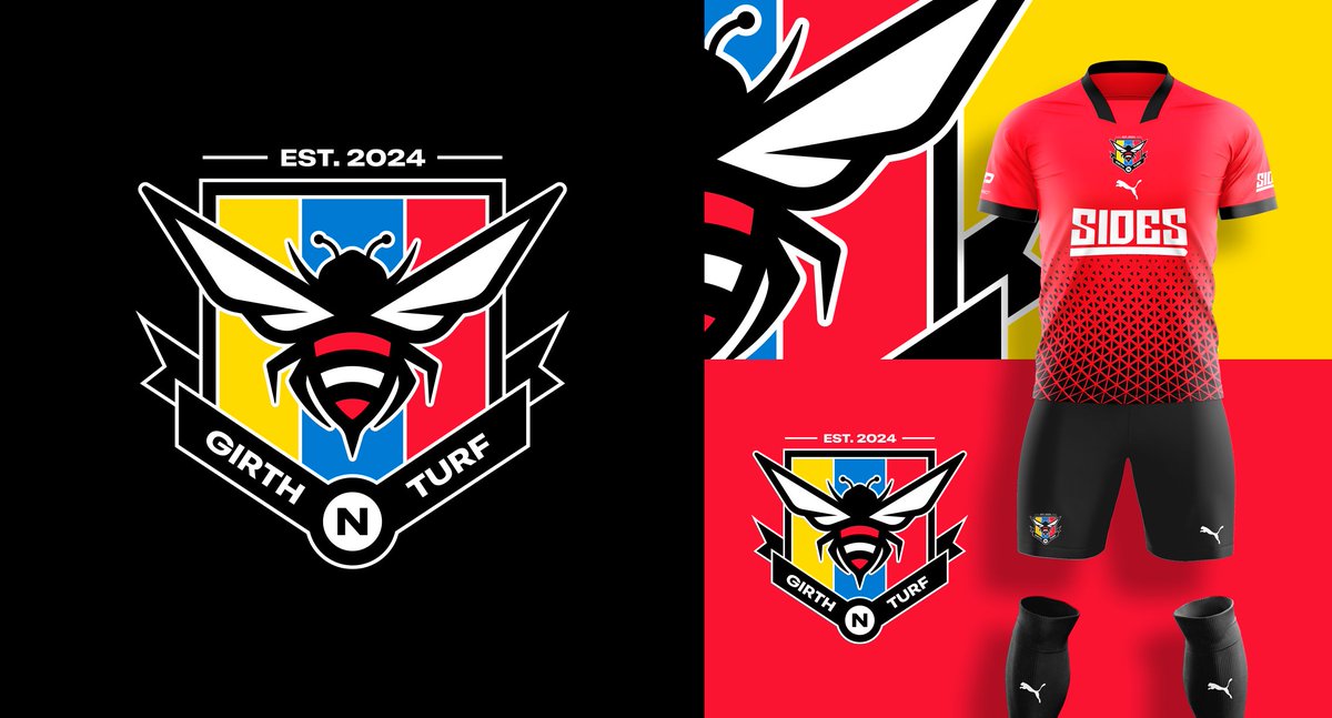 Final logo for <a href="/GNTFC_Official/">Girth N Turf FC</a> 🐝 Thanks again to the boys <a href="/yungfilly1/">Yung Filly</a> &amp; <a href="/angryginge13/">angryginge</a> Legends.