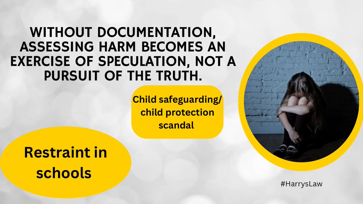 Recording the use of restraint in schools is essential for understanding its extent and addressing its misuse effectively #HarrysLaw