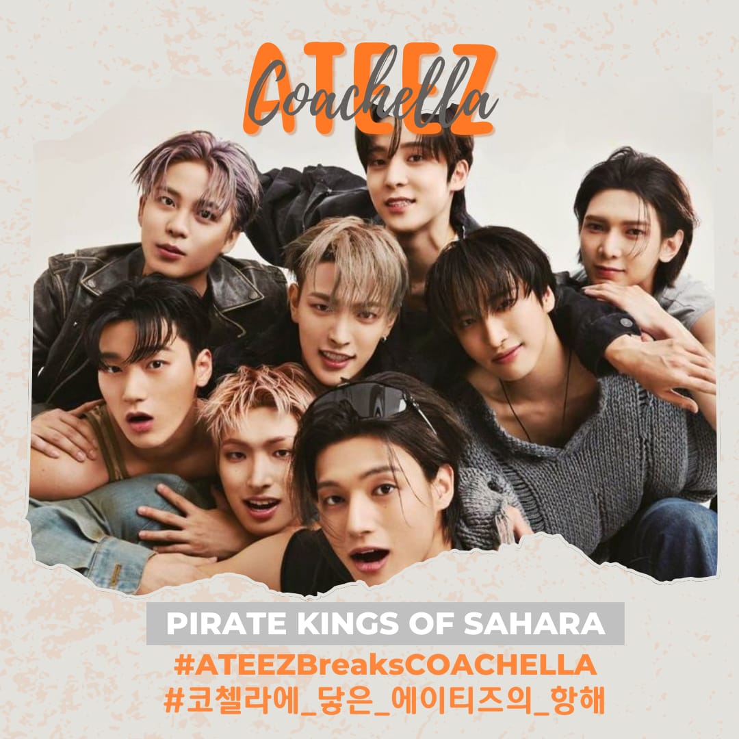 📢 |

ATINY, segue as hashtags para apoiarmos o ATEEZ durante o #Coachella 

📅 13 de abril (sábado)
⏰️ 1AM 🇧🇷

PIRATE KINGS OF SAHARA
#.ATEEZBreaksCOACHELLA 
#.코첼라에_닿은_에이티즈의_항해

#ATEEZ #에이티즈 @ATEEZofficial