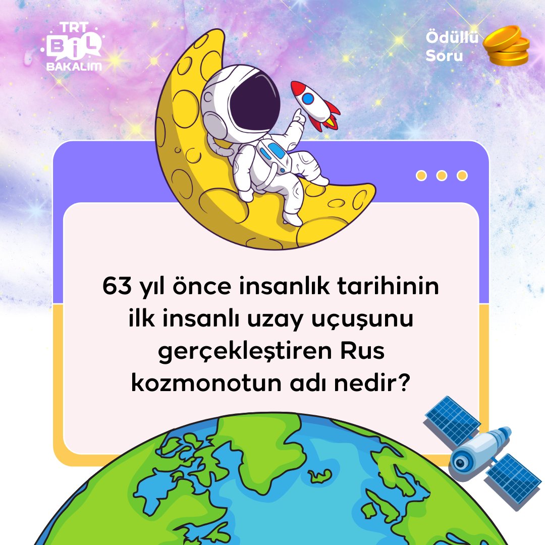 Bir bayramın daha sonuna geldik! 👋🏼 Doğru cevabı veren ilk 10 kişiden biri olursan 5000 altınlık ödülün sahibi olabilirsin! 🔔 Bayrama özel etkinlikler, Türkiye’nin ücretsiz ve reklamsız bilgi yarışması TRT Bil Bakalım’da seni bekliyor! 🇹🇷