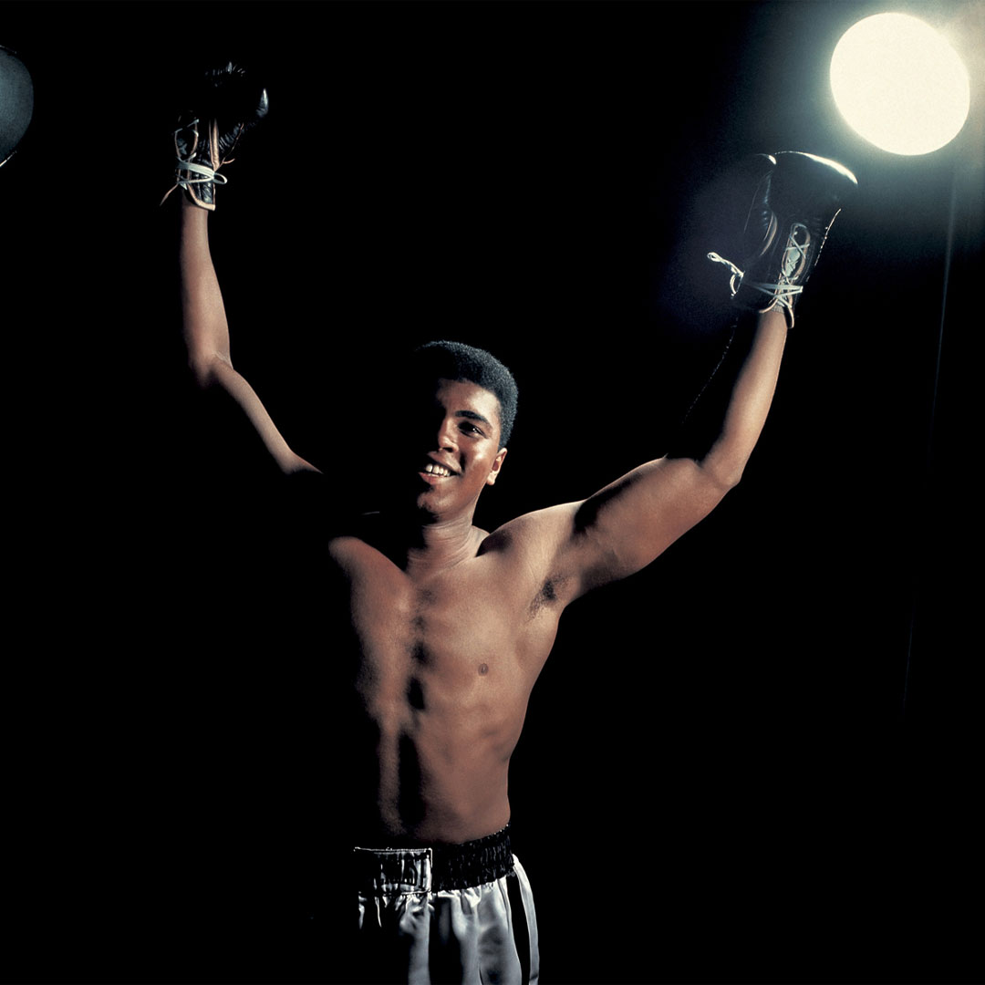 A portrait of Muhammad Ali during a photo shoot at a studio in Miami. April 2, 1965. 📸: @LeiferNeil #MuhammadAli #Icon #Miami #PhotoShoot #BoxingGreat #NeilLeifer #Photography