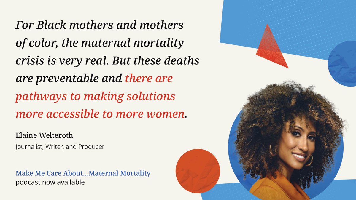 Your zip code, access to care & color of your skin can determine whether or not you & your baby survive the birthing process. Dive into the issue of birth inequity on “Make Me Care About…Maternal Mortality” with @eva_lathrop & @ElaineWelteroth: gates.ly/3o9v9G8 #BMHW24