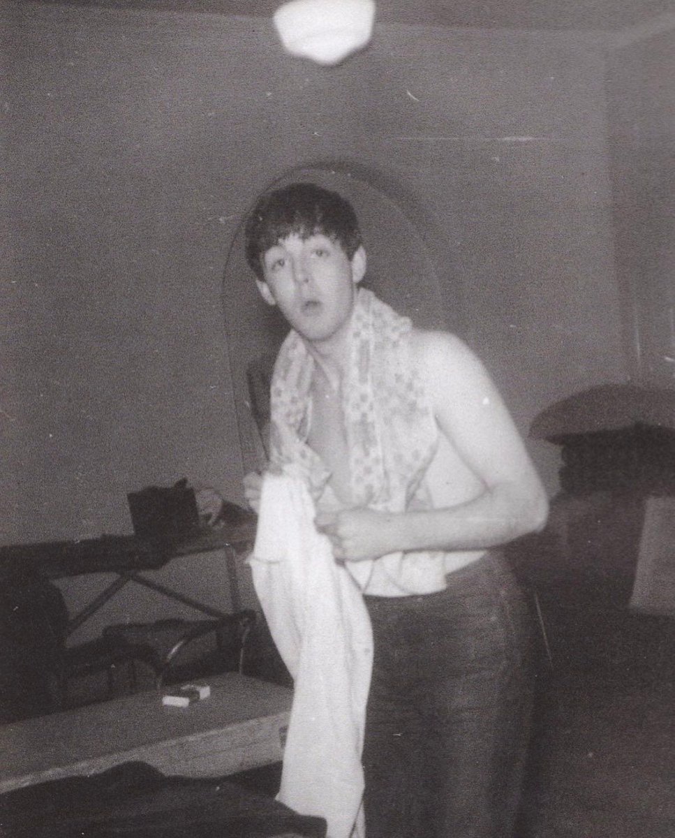 Paul McCartney backstage at a Beatles concert, 1963