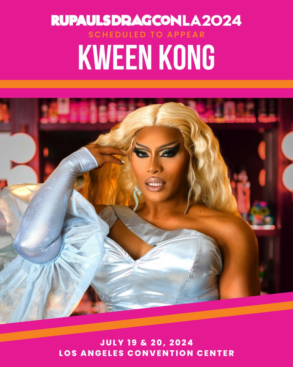 Kween Kong, enter! 👏 #DragRaceDownUnder Season 2 star @kweenkong_ is coming to @rupaulsdragcon - the largest gathering of #DragRace queens in the WORLD! 🌴 🎟️ #DragCon LA tickets on sale at rupaulsdragcon.com 🗓️ July 19 & 20 📍 L.A. Convention Center